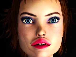 Horny cuffed lady massages her pussy and ass with a bick cock