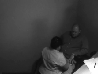 Curvy office slut sucking