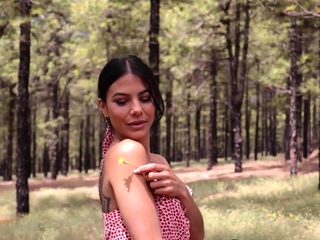 Bare latina hottie reveals her tattoos