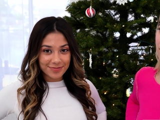 Santas helpers are stepsis and her BFF