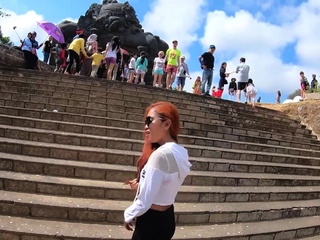 Sexy newbie couple trip to Bali