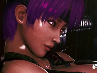 Purple Haired Hottie and Police Officers Outdoor Threesome