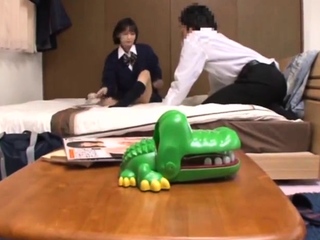 Freshman Groping Senior Japanese Lady Bushy Pussy