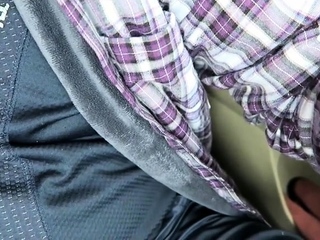 Chinese girl foot worship in car