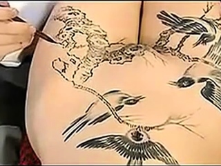 chino art body painting in chine