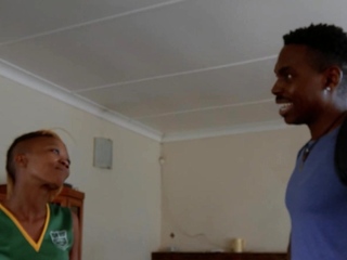 Real Africans   Ebony Cheerleader Sucks Her Cousins Cock