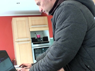 Attractive babe taking a tough and quick ass fucking