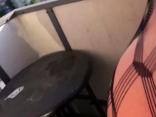 Fishnet body blonde disturbed while smoking for a threesome