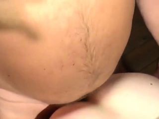 Pussy filling in German creampie gangbang