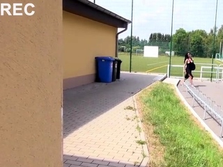 Voyeur stalks erotic milf and has sex with her