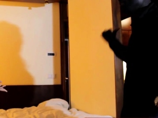 Party girl AniBlackFox fucks hotelier in the morning
