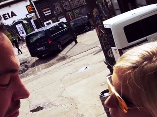 Fucking in a public bar with a blonde on a date