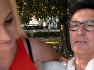 Blonde with big tits picked up for sex