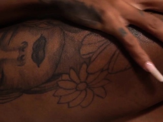 Skinny nubian trans toasts and fucks with her lucky man