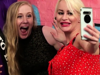Classy CFNM ladies jerk groom in group