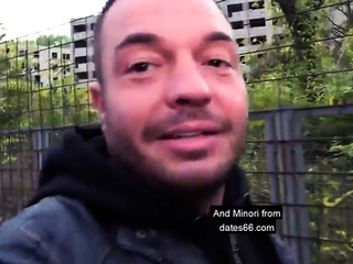 German amateur fucked on public place