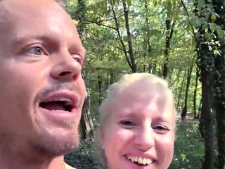 German amateur GF public fucked outdoor