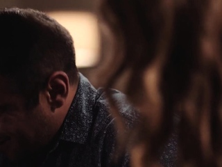 Trans babe with skinny body bareback fucked by muscled hunk