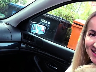 Public POV sex on date after BJ in car