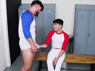 Coach Halo bareback fucks his player Rob Quins ass