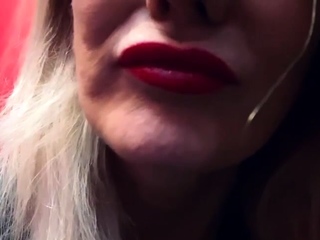 dominascarlet leather smoking ashtray & spitting pov i