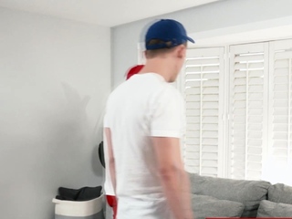 Two horny twinks flip fuck three older men!