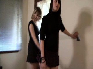 Blonde and Brunette Lesbians Share a Vibrator