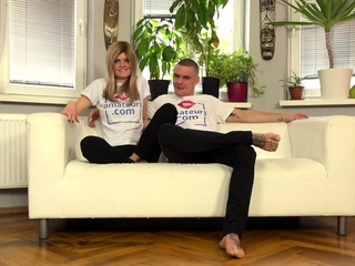 Blonde milf wants to try sex with a porn actor