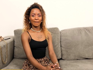 Amateur ebony cries during sex