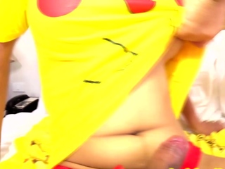 Teen ladyboy intense blowjob and bareback anal