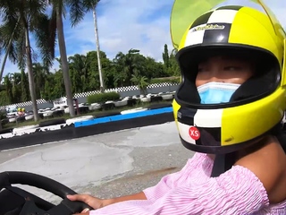 Go karting and fucking with a Thai teen