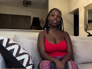 Big black naturals bouncing at casting