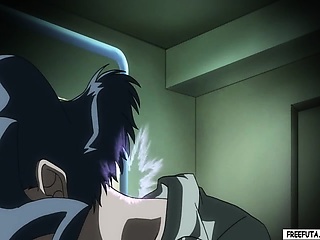 Hentai shemale brutally fucked in gangbang outdoors