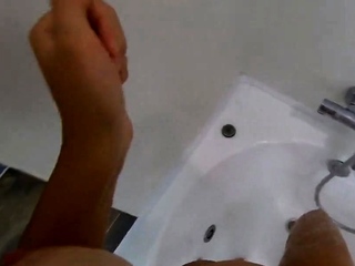 Big-Ass Black Teen’s Solo Shower Footjob on Webcam