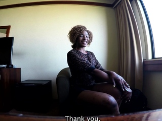 African amateur model on a fake casting
