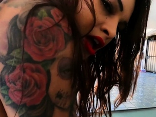 Casting agent dates sexy Latina for outdoor sex