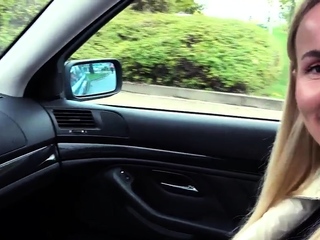 German lady POV fucked outdoor in public