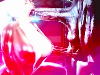 Foxy 3D Superwoman bounces up and down on a cock