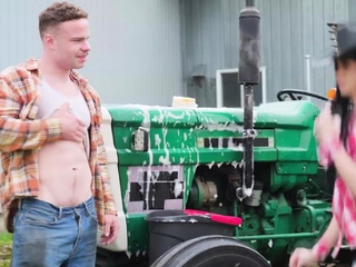 FEmboy Sydney gets his fields plowed so hard