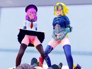 Foxy 3D Superwoman bounces up and down on a cock