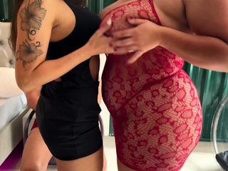 Bareback anal sex with flaming brunettes with big boobs