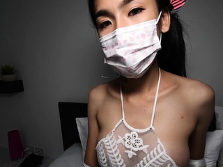 Busty Thai femboy teen amazing blowjob