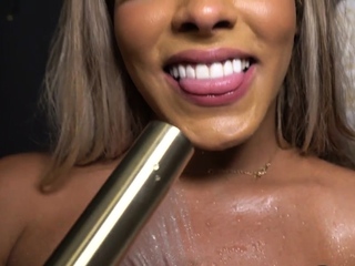 Oiled curvy Trans Latina fucked