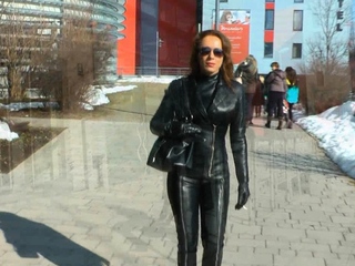 Wicked Looking Brunette Sucking Dick Outdoors In Public