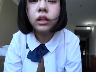 Adorable Japanese teen Izumi Koizumis pussy toyed until