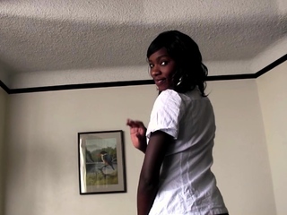 Ebony fitness model gets her ass fucked