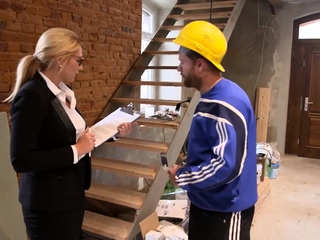 Beautiful milf architect fucked on construction site by