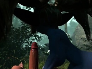 Hot 3D redhead licking a pussy while getting fucked