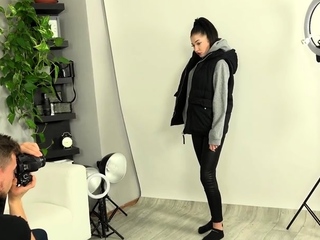 Small titted brunette amateur anal nailed at home