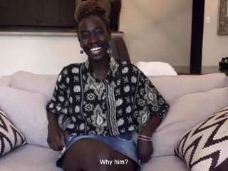 Saggy tits ebony slut sloppy blowjob